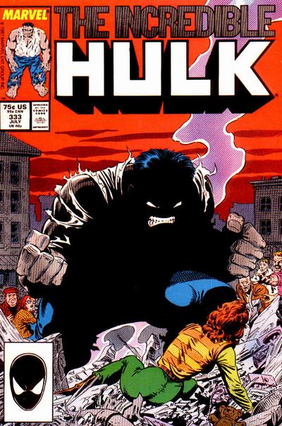 Capa de The Incredible Hulk 331, a escolhida para ilustrar o encadernado nacional